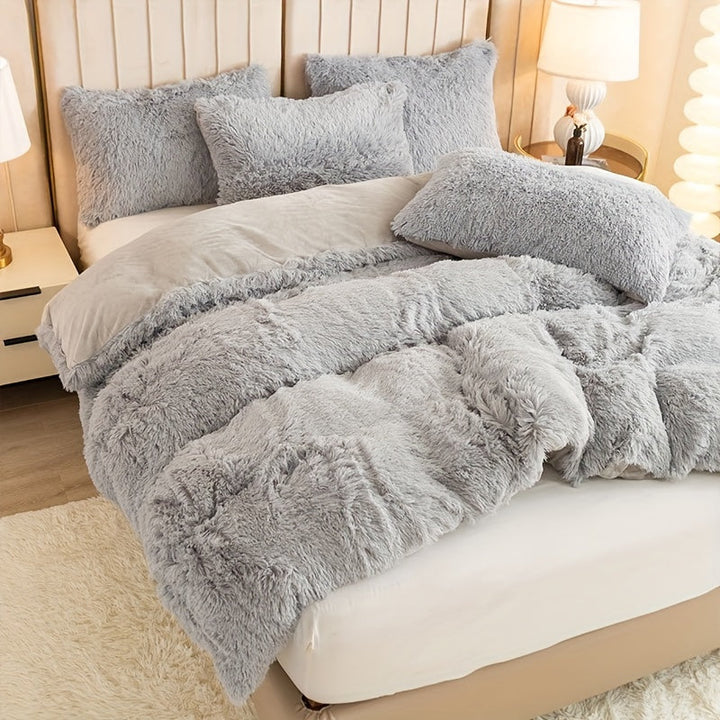 Ultra Soft Plush Duvet Cover Set with Zipper - Luxury & Comfort Kalsten