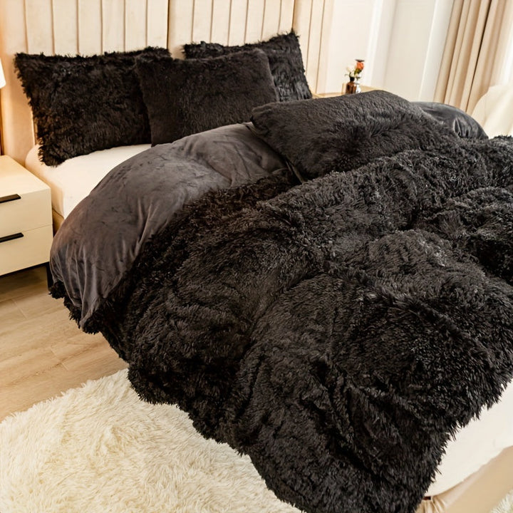 Ultra Soft Plush Duvet Cover Set with Zipper - Luxury & Comfort Kalsten