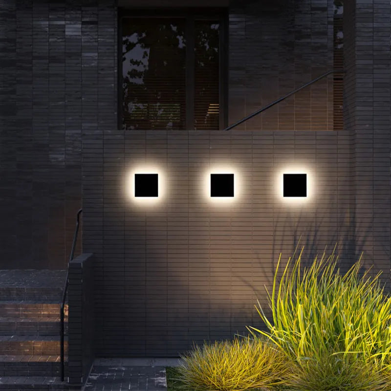Modern Black Outdoor LED Wall Lamp Noxord
