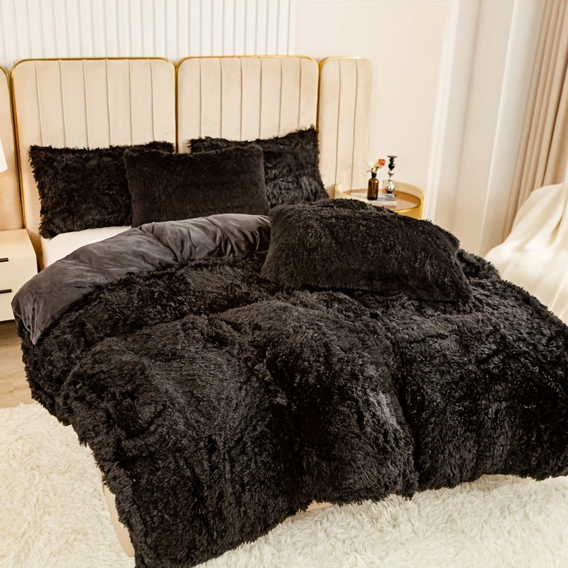 Ultra Soft Plush Duvet Cover Set with Zipper - Luxury & Comfort Kalsten