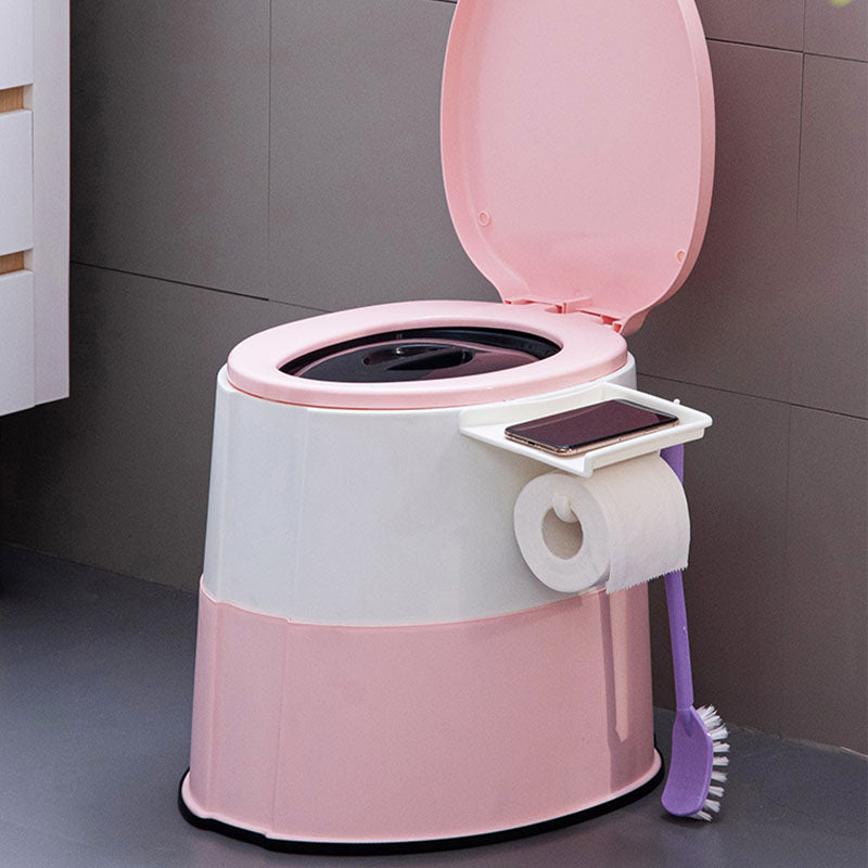 Kalsten | Modern Flush Toilet Plastic Round Floor Mounted Toilet Bowl for Bathroom