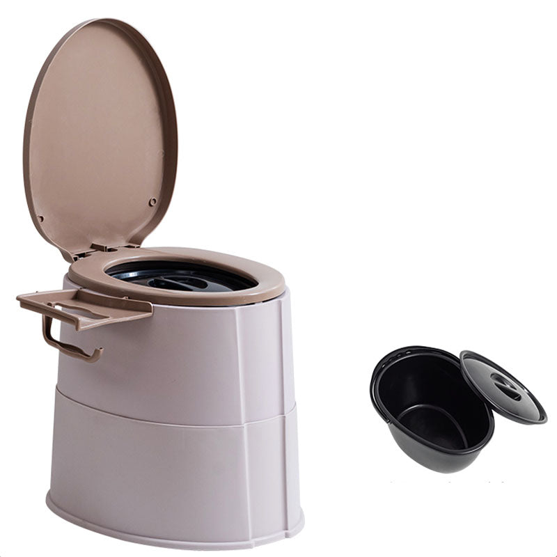 Kalsten | Modern Flush Toilet Plastic Round Floor Mounted Toilet Bowl for Bathroom