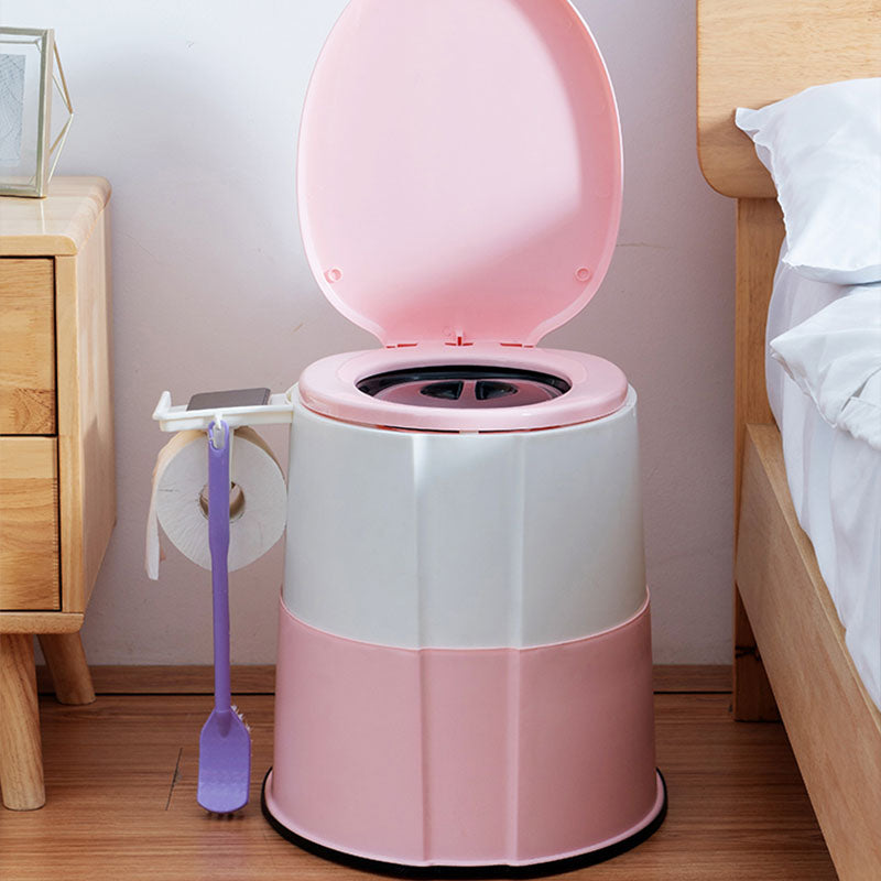 Kalsten | Modern Flush Toilet Plastic Round Floor Mounted Toilet Bowl for Bathroom