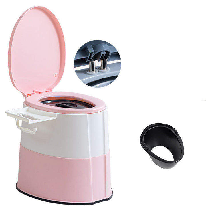 Kalsten | Modern Flush Toilet Plastic Round Floor Mounted Toilet Bowl for Bathroom