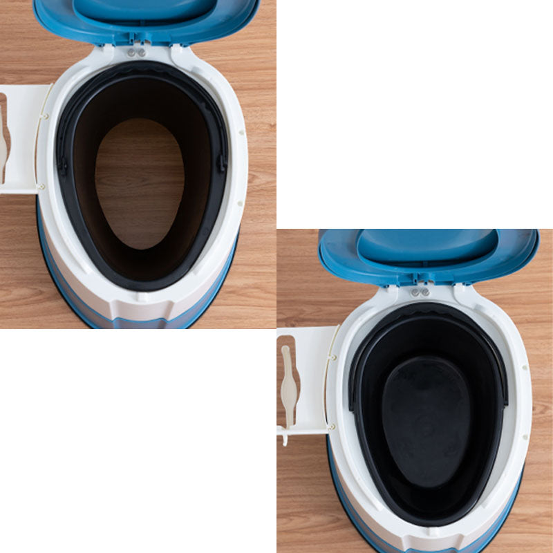 Kalsten | Modern Flush Toilet Plastic Round Floor Mounted Toilet Bowl for Bathroom