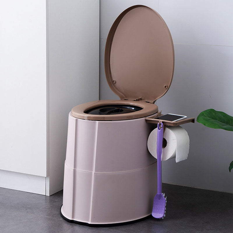 Kalsten | Modern Flush Toilet Plastic Round Floor Mounted Toilet Bowl for Bathroom