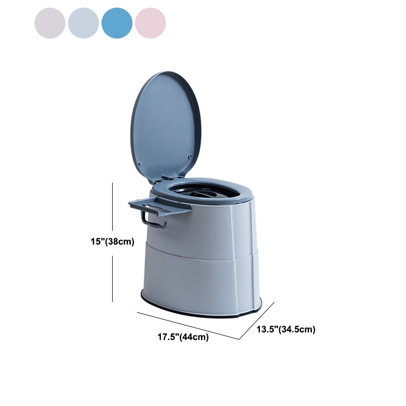 Kalsten | Modern Flush Toilet Plastic Round Floor Mounted Toilet Bowl for Bathroom