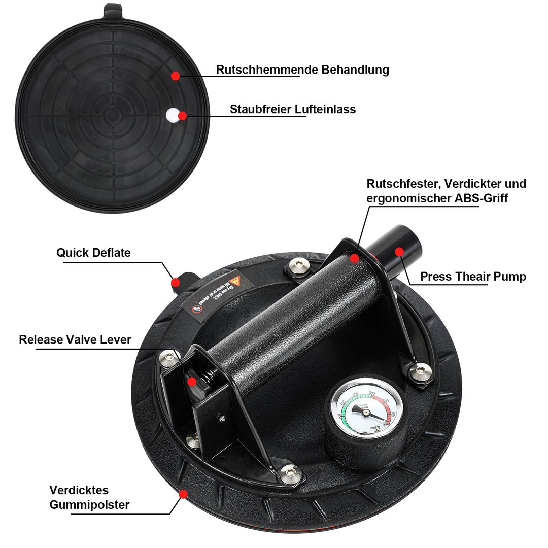 Suction cup holder with pressure display 1 piece max.100KG | Kalsten