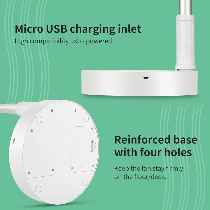 Portable Rechargeable Foldable Desk Fan | Kalsten