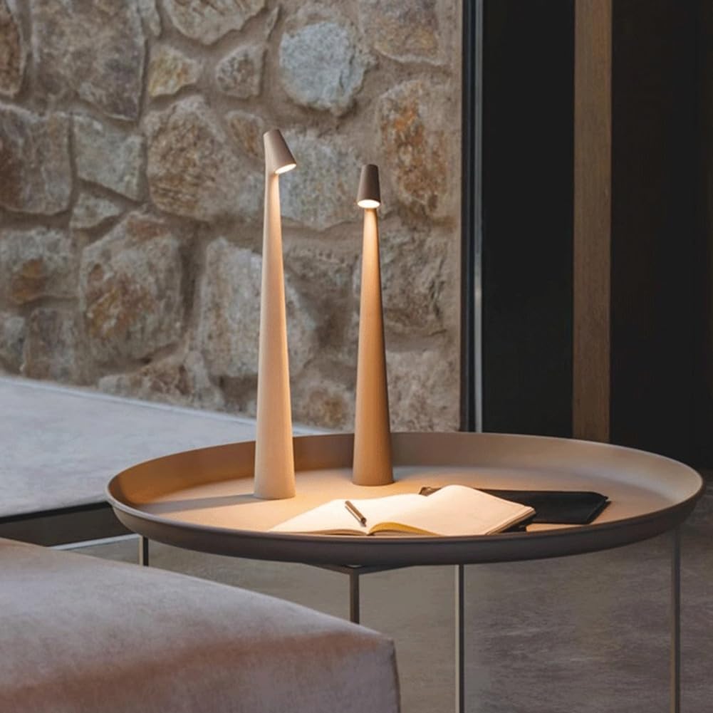 Table Lamp Modern Red Metal LED Light | Noxord