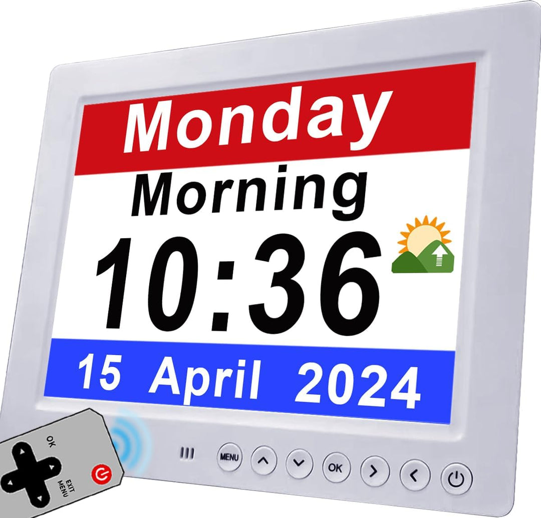 Kalsten | 11.5-Inch Digital Calendar Day Clock with 19 Reminders – Claryon