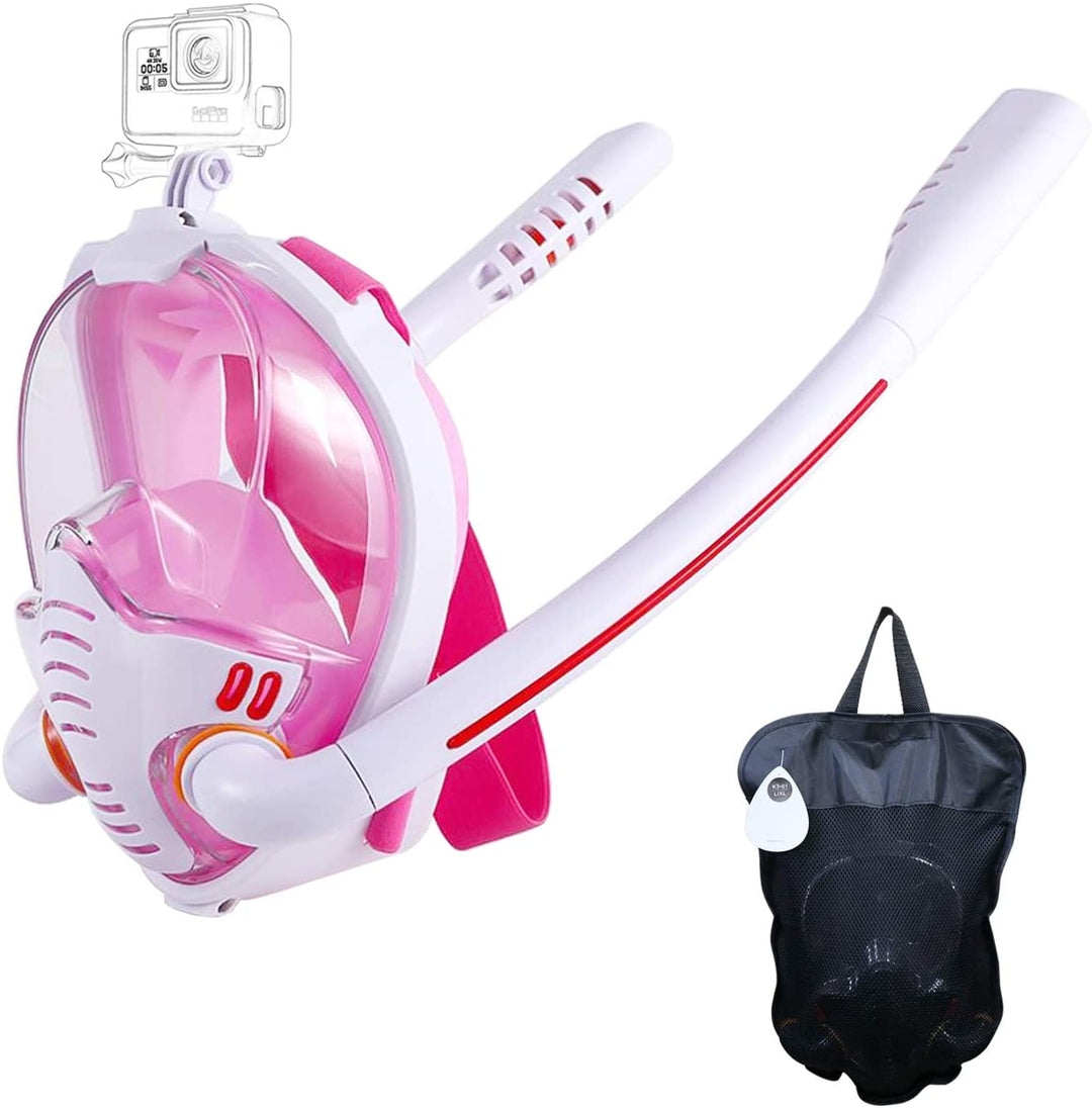 Kalsten | Snorkel mask with anti-fog cloths, 180-degree panoramic view HD