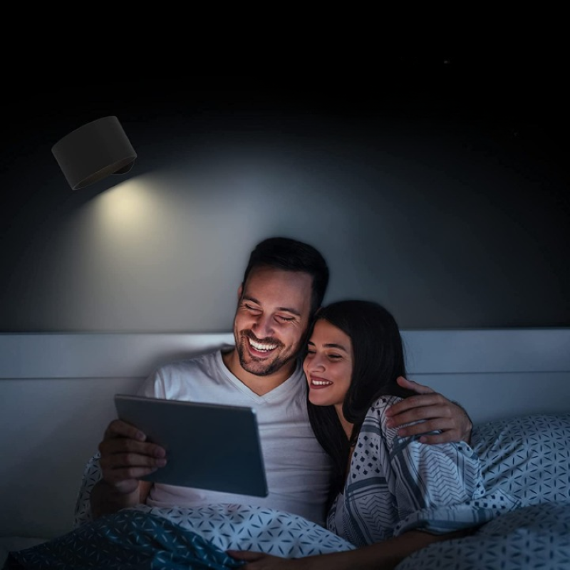 LED Wall Lights, Wall-mounted Lamps with Rechargeable Battery, 3 Color Temperatures & 3 Brightness Levels, 360° Rotatable Magnetic Ball, Wireless Wall Lights for Study, Reading, Nightstand | Noxord