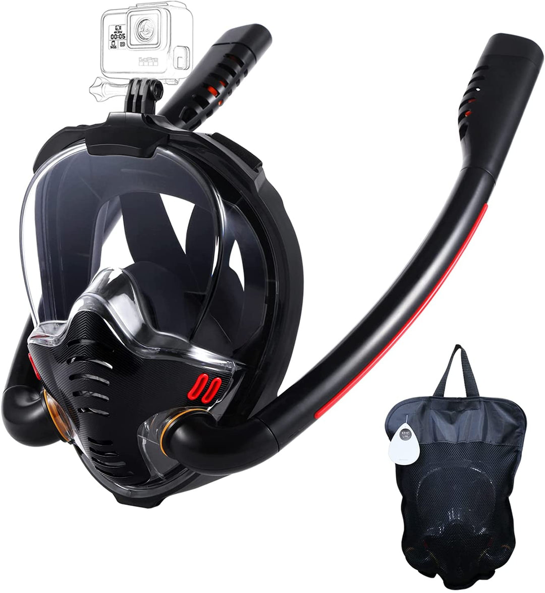 Kalsten | Snorkel mask with anti-fog cloths, 180-degree panoramic view HD