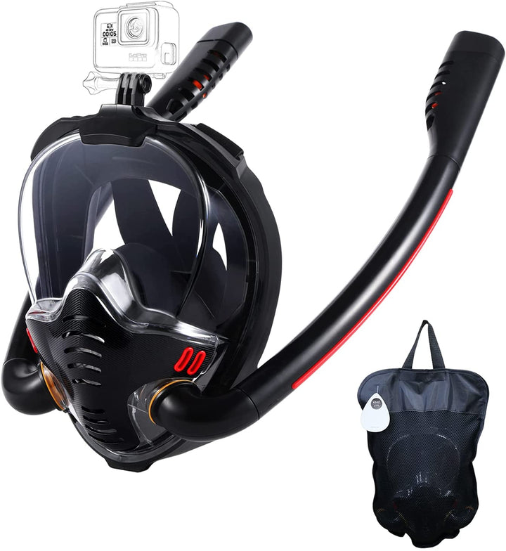 Kalsten | Snorkel mask with anti-fog cloths, 180-degree panoramic view HD