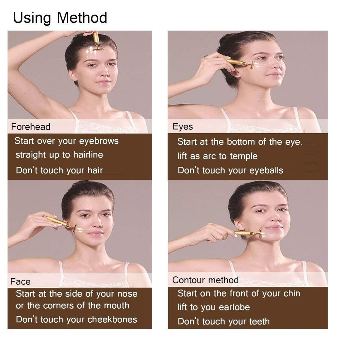 Facial T-Bar Gold Massager | Kalsten