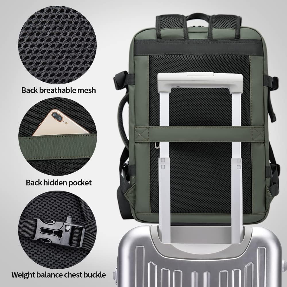 Expandable 26–45L Waterproof Travel Backpack with Laptop Sleeve & Duffle Carry | Kalsten