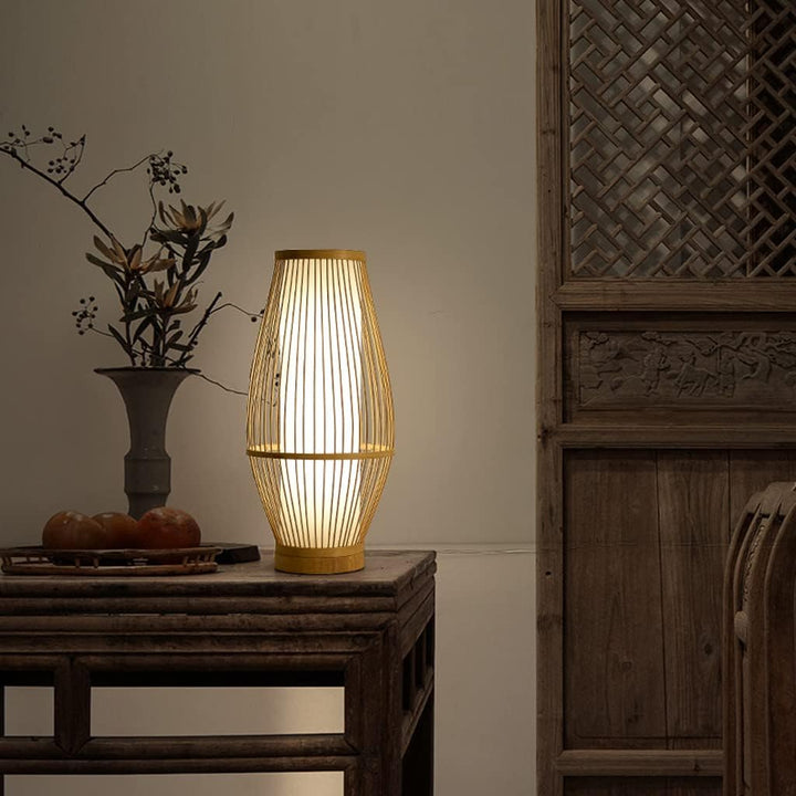 Zen-Inspired Bamboo Table Lamp for Bedroom and Living Room | Noxord