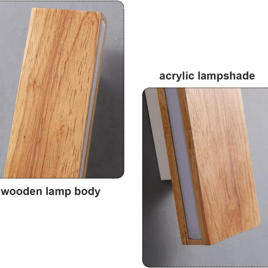 Rotatable Wooden LED Wall Lamp Noxord