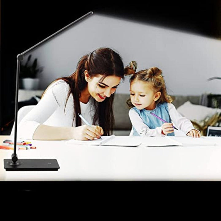 Kalsten | LED desk lamp, touch control desk lamp with 3 brightness levels, dimmable office lamp with adjustable arm, foldable table lamp for desk bedroom nightstand office