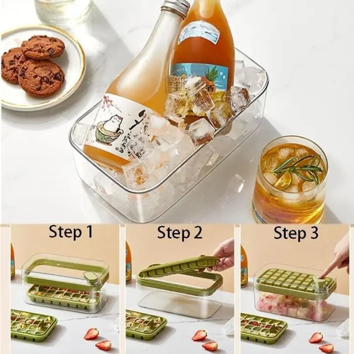 Kalsten | 64-piece Silicone Ice Cube Set – with Lid & Scoop