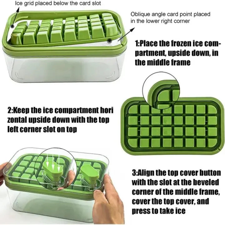 Kalsten | 64-piece Silicone Ice Cube Set – with Lid & Scoop