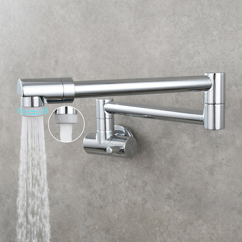 Kalsten | Modern Pull-down Faucet Single Handle Wall Mounted Pot Filler Low Profile 1-Hole Filler