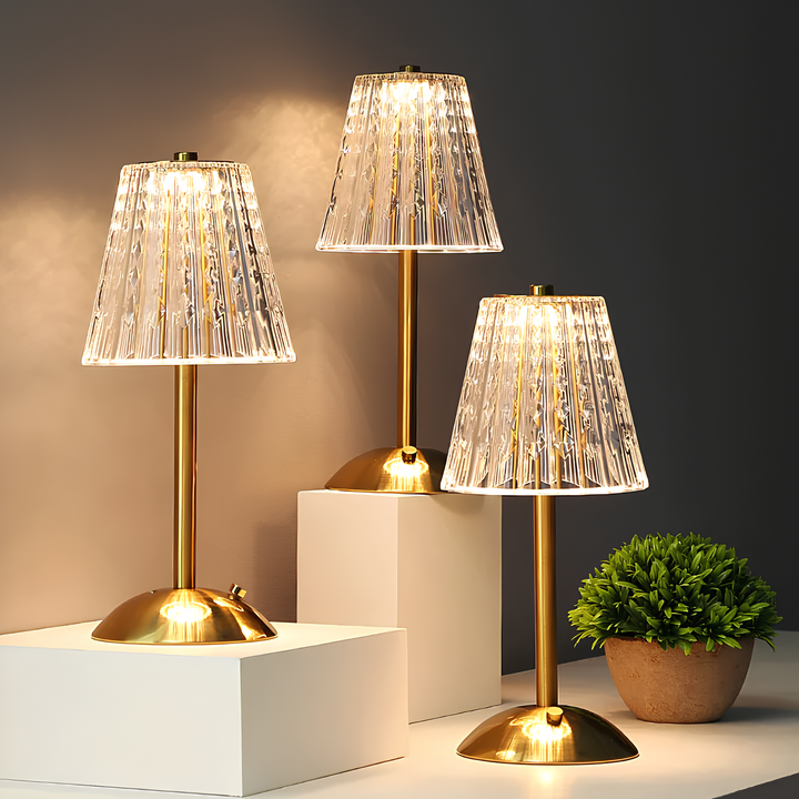 Golden Crystal Table Lamp - Aurora Luxe | Kalsten