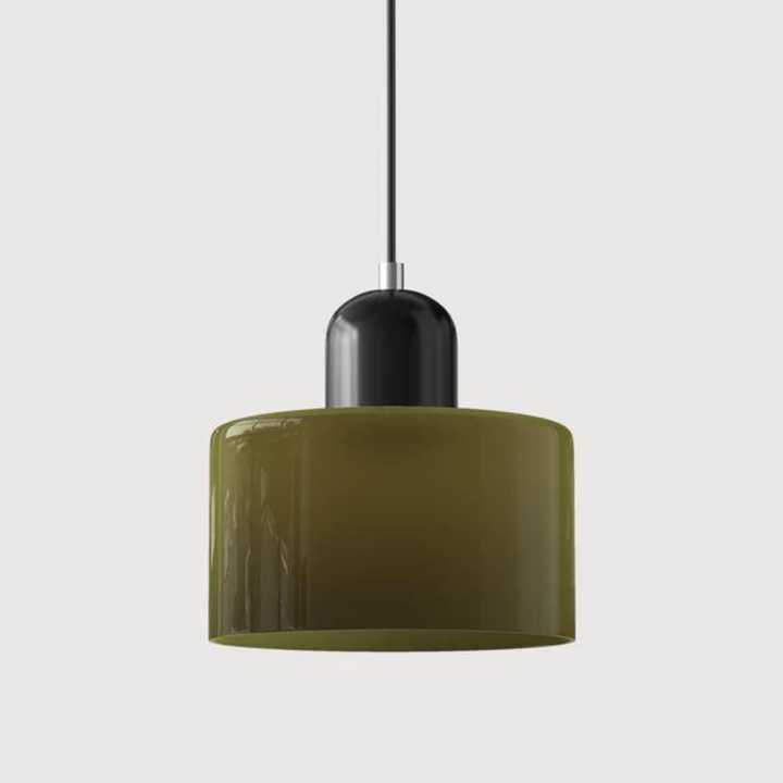 Glass pendant light – Elegant cylindrical pendant light for cozy living spaces | Kalsten
