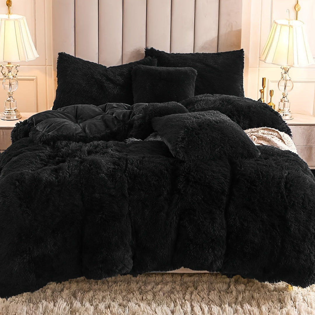 Ultra Soft Plush Duvet Cover Set with Zipper - Luxury & Comfort Kalsten
