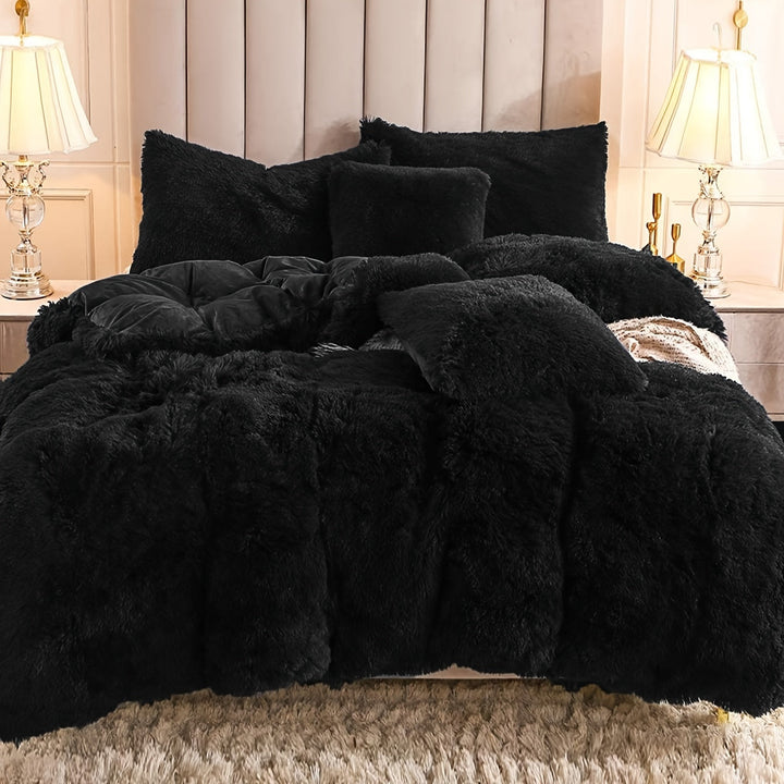 Ultra Soft Plush Duvet Cover Set with Zipper - Luxury & Comfort Kalsten