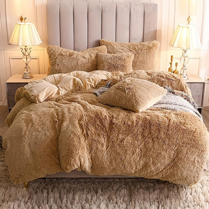 Ultra Soft Plush Duvet Cover Set with Zipper - Luxury & Comfort Kalsten