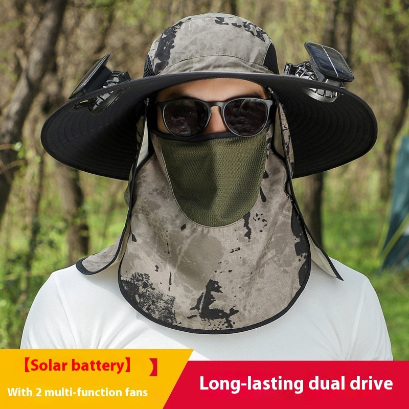 Quick-drying Solar Fan Outdoor Big Brim Sun Hat | Kalsten