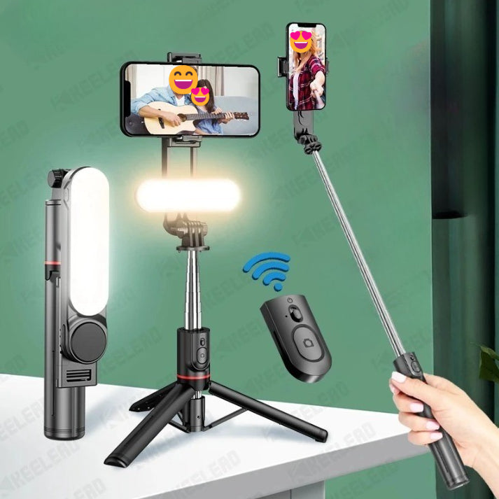 Ultra Foldable Built-In Lighting Selfie Stick Tripod | Kalsten