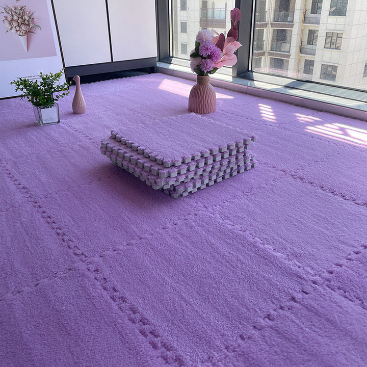 Kalsten | Multicolored Level Loop Carpet Tile Non-Slip Composite Floor Tiles for Bedroom