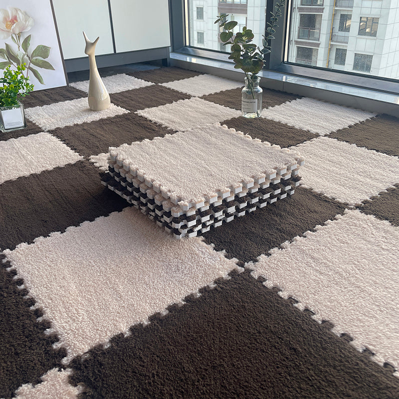 Kalsten | Multicolored Level Loop Carpet Tile Non-Slip Composite Floor Tiles for Bedroom
