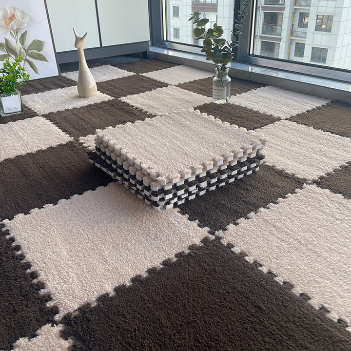 Kalsten | Multicolored Level Loop Carpet Tile Non-Slip Composite Floor Tiles for Bedroom