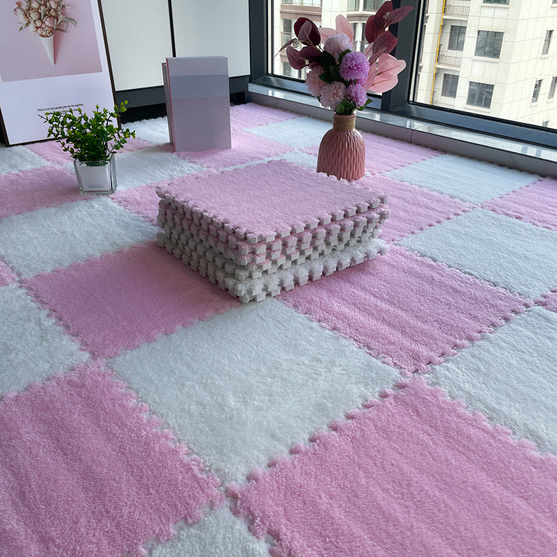 Kalsten | Multicolored Level Loop Carpet Tile Non-Slip Composite Floor Tiles for Bedroom