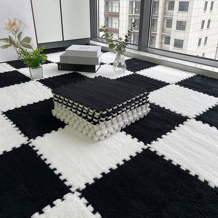 Kalsten | Multicolored Level Loop Carpet Tile Non-Slip Composite Floor Tiles for Bedroom