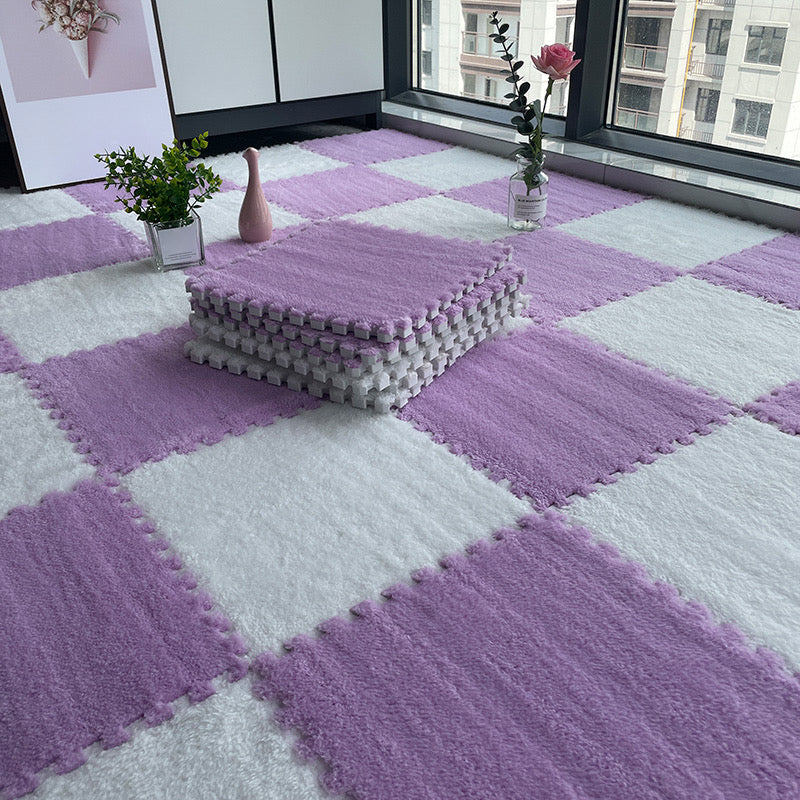 Kalsten | Multicolored Level Loop Carpet Tile Non-Slip Composite Floor Tiles for Bedroom