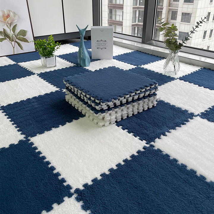Kalsten | Multicolored Level Loop Carpet Tile Non-Slip Composite Floor Tiles for Bedroom