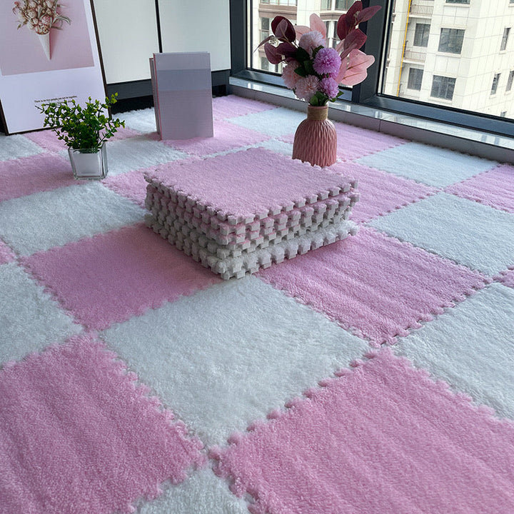 Kalsten | Multicolored Level Loop Carpet Tile Non-Slip Composite Floor Tiles for Bedroom