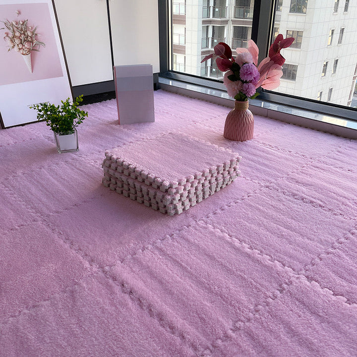 Kalsten | Multicolored Level Loop Carpet Tile Non-Slip Composite Floor Tiles for Bedroom
