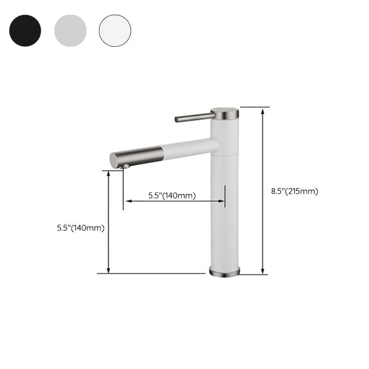Kalsten | Modern Vessel Sink Faucet Stainless Steel Single Handle Low Arc Pull Down Vessel Faucet