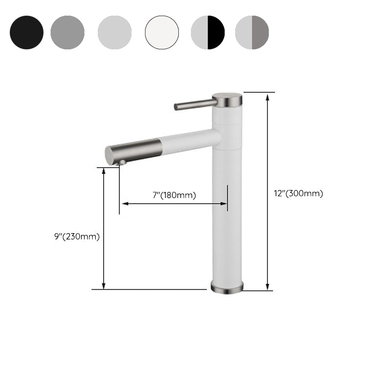 Kalsten | Modern Vessel Sink Faucet Stainless Steel Single Handle Low Arc Pull Down Vessel Faucet