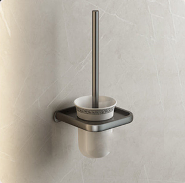 Kalsten | Contemporary Bathroom Accessory Set Grey Aluminum Bathroom Accessory Kit