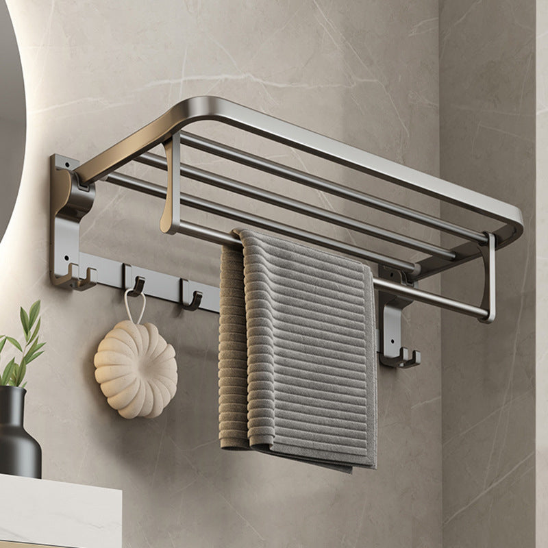 Kalsten | Contemporary Bathroom Accessory Set Grey Aluminum Bathroom Accessory Kit