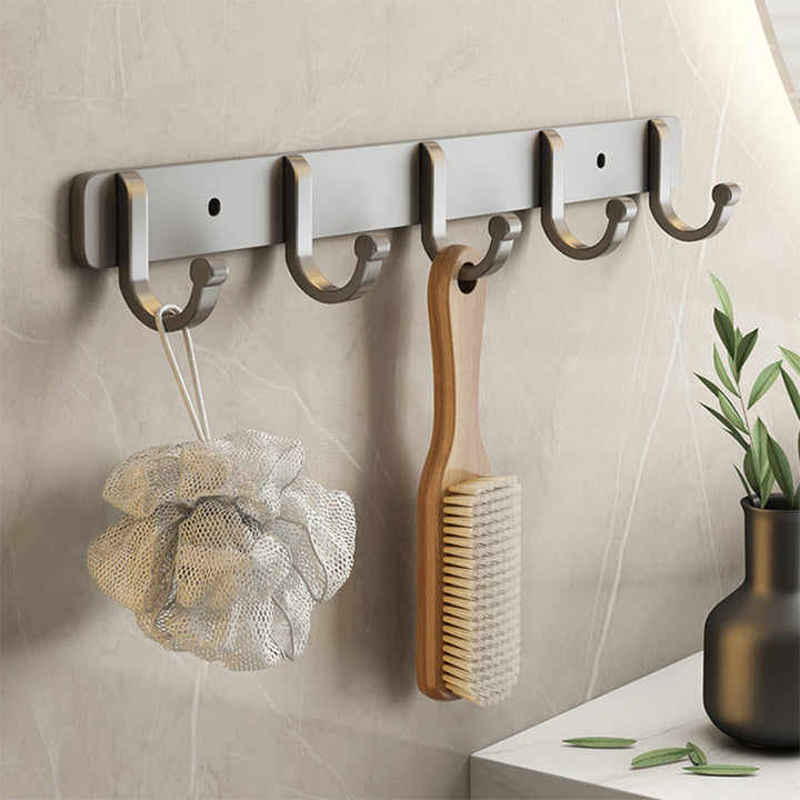 Kalsten | Contemporary Bathroom Accessory Set Grey Aluminum Bathroom Accessory Kit