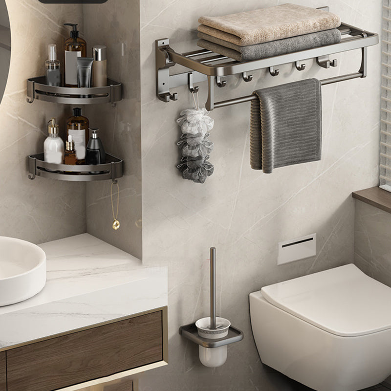 Kalsten | Contemporary Bathroom Accessory Set Grey Aluminum Bathroom Accessory Kit