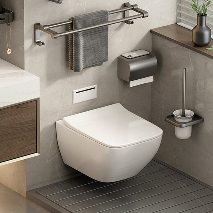Kalsten | Contemporary Bathroom Accessory Set Grey Aluminum Bathroom Accessory Kit